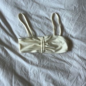 Cream bathing suit top